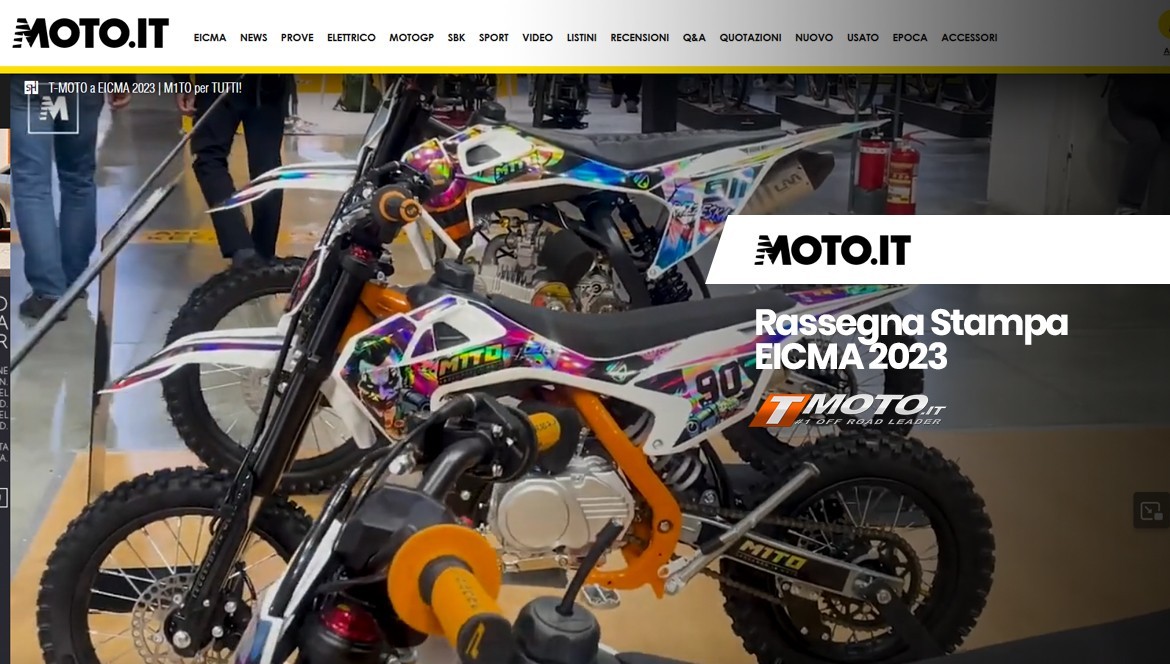 Moto.it: T-MOTO torna ad Eicma 2023 con “M1TO”, una nuova gamma di pitbike per la genZ [VIDEO] 